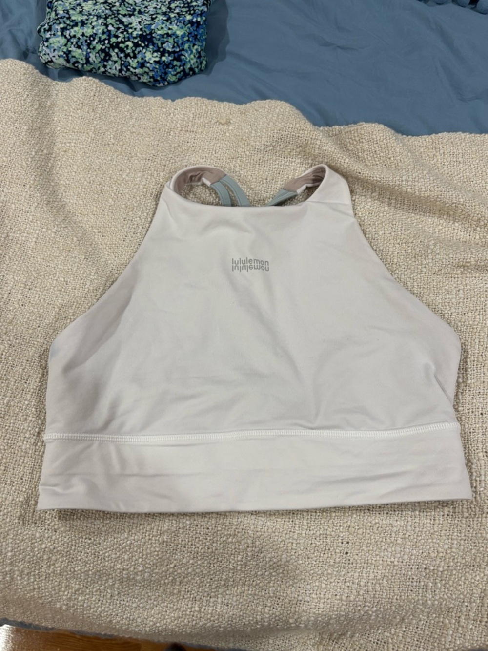 lululemon athletica High-Neck Sports Bra in white